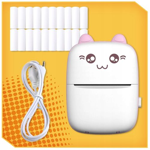 Mini Drukarka Termiczna DRUKUŚ ORYGINALNY Do Zdjęć Przenośna + 11 ROLEK na Arena.pl