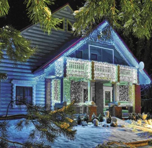 LAMPKI ZEWNĘTRZNE ŚWIĄTECZNE SOPLE 300 LED BIAŁE ZIMNE STAŁE + FLASH 12m na Arena.pl