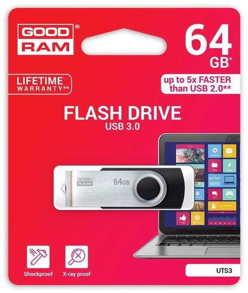 Pendrive 64GB GOODRAM Twister USB 3.0 czarny zdjęcie 5