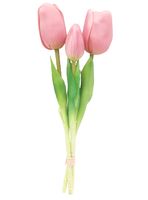 TULIPAN SILIKONOWY TULIPANY BUKIET 3 sztuki 29 cm RÓŻOWE