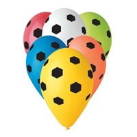 balony premium piłka nożna kolorowe 12" 5szt