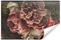 Fototapeta Abstrakcyjne PIWONIE Róże Kwiaty Mural Beton 270cm x 180cm