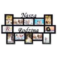 Multirama ramka na zdjęcia z napisem  Nasza Rodzina 12 zdjęć styliz