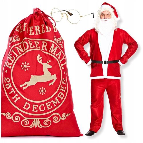 9W1 ZESTAW KOSTIUM ŚWIĘTEGO MIKLOŁAJA STRÓJ PRZEBRANIE PROFESJONALNY ŚWIĘTA na Arena.pl