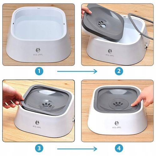 DUŻA MISKA NIECHLAPIĄCA DLA PSA 2L ELS PET, PRZENOŚNA, ANTYPOŚLIZGOWA na Arena.pl