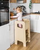 Zabudowany Kitchen Helper dla dzieci Dąb