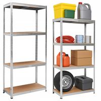 REGAŁ METALOWY MAGAZYNOWY GARAŻOWY WARSZTATOWY BIUROWY 4 POZIOMY 600