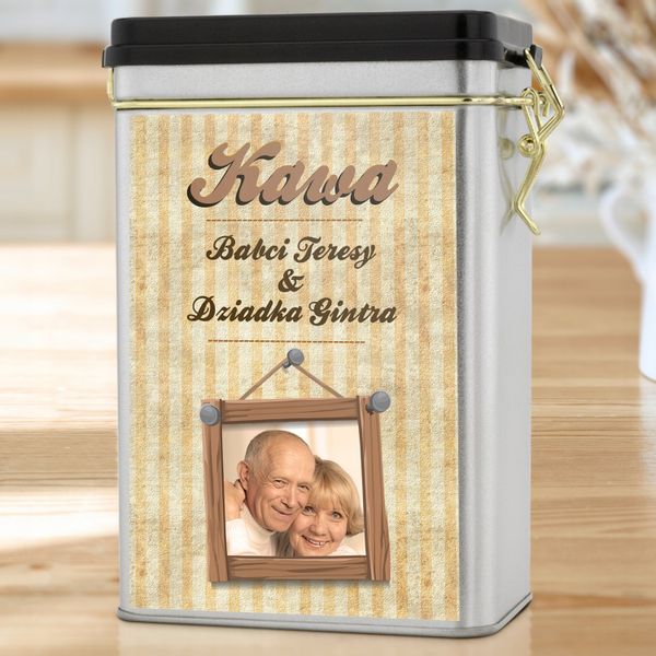 Zestaw na PREZENT dla DZIADKA puszka na kawę IMIĘ zdjęcie 4