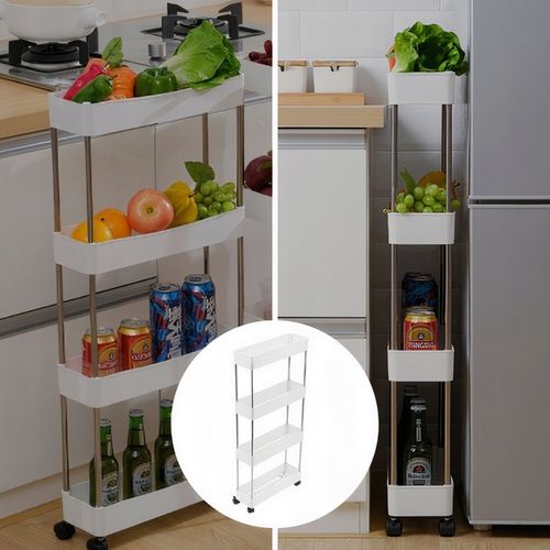 PÓŁKA ŁAZIENKOWA KUCHENNA SZAFKA NA KÓŁKACH REGAŁ 4 POZIOMOWY Z na Arena.pl