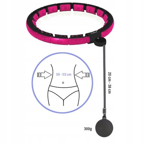 Hula Hop Magnetyczny Z Wypustkami i Obciążnikiem + Pas Wyszczuplający HMS na Arena.pl