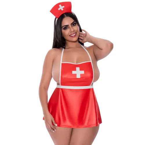 magic silk dress up sukienka z opaską i majtkami, plus size, czerwona na Arena.pl