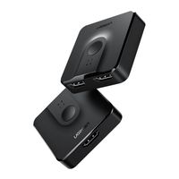 switch przełącznik rozdzielacz hdmi - 2x hdmi 4k 60hz czarny