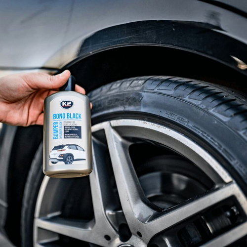 Zestaw Do Odnawiania Plastików Gumy Czernidło Gąbka Aplikator K2 Bono Black na Arena.pl