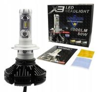 ŻARÓWKA SAMOCHODOWA LED H7 12000lm X3 ZES 50W 12V 24V CANBUS RADIATOR 1szt