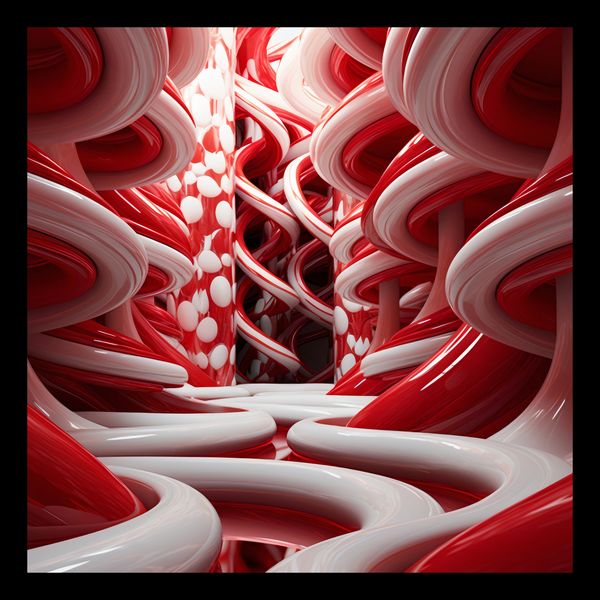 Plakat 20x20cm Czerwone Wiry zdjęcie 2