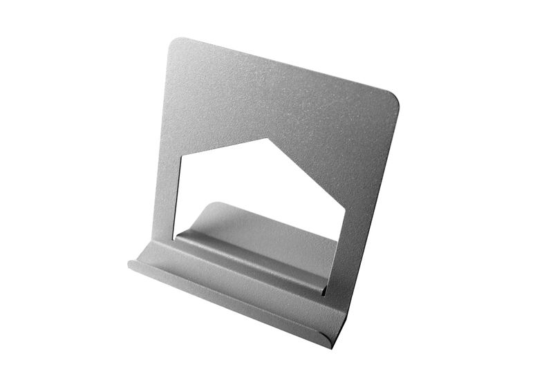 Metalowy stojak loft ekspozytor na winyle książki tablet telefon czarny zdjęcie 2