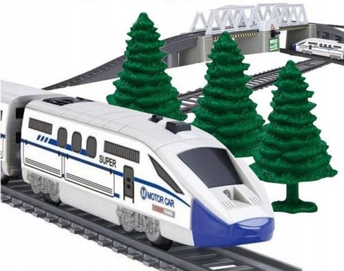 Kolejka elektryczna OGROMNY TOR MOST TUNEL 914cm Pociąg na baterie XXL na Arena.pl