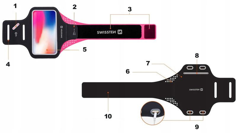 ETUI NA RAMIĘ DO BIEGANIA CASE MAX 7" SWISSTEN zdjęcie 6
