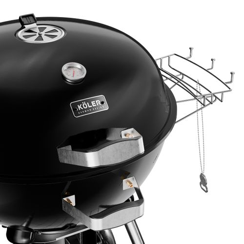 Gril ogrodowy węglowy KOLER EMBER C2 z termometrem duży okrągły popielnik na Arena.pl