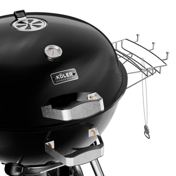 Gril ogrodowy węglowy KOLER EMBER C2 z termometrem duży okrągły popielnik zdjęcie 7
