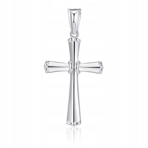 Srebrny męski duży krzyż zawieszka krzyżyk rodowany srebro próba 925 na Arena.pl