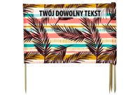 PARAWAN PLAŻOWY Liście palmy z indywidualnym napisem 3 PANELE 47.3