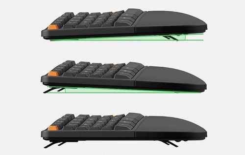 Bezprzewodowa Klawiatura Ergonomiczna Delux Gm905db Bluetooth 5.0 2.4g na Arena.pl