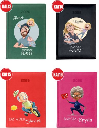 KALENDARZ A4 2026 DZIENNY terminarz z nadrukiem UV PLANER PREZENT + IMIĘ na Arena.pl