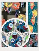 Plakat 50x65cm Kwiaty Art Deco v.2, Bénédictus Vintage do Salonu