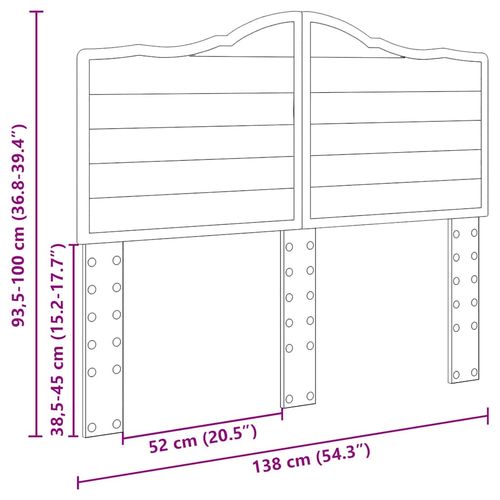 Zagłówek Z zagłówkiem Czarny Dąb 135 cm Materiał drewnopochodny na Arena.pl