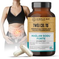 MAŚLAN SODU 80% FORTE 960mg KWAS MASŁOWY 768mg VEGE NA JELITA WRZODY