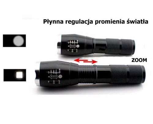 Latarka LED + uchwyt do roweru + ładowarka na Arena.pl