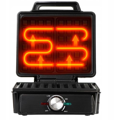 GOFROWNICA 2000W XXL 2 Duże Gofry Regulacja Temperatury NON-STICK na Arena.pl