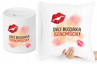 Dla Szachisty Zestaw Poduszka + Skarbonka Prezent Z Nadrukiem Ze Zdjęciem