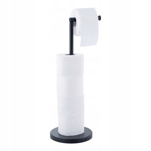Stojak z uchwytem na papier toaletowy na 4 rolki do WC czarny loft na Arena.pl