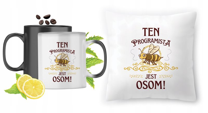 Dla Programisty Zestaw Kubek Magiczny + Poduszka Z Nadrukiem Ze Zdjęciem zdjęcie 1