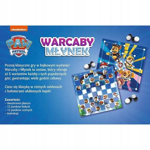 gra warcaby i młynek psi patrol 02798 na Arena.pl