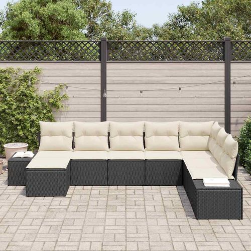 Zestaw Sof na Ogród 8 pcs 319 x 209 x 85 cm Polirattan na Arena.pl