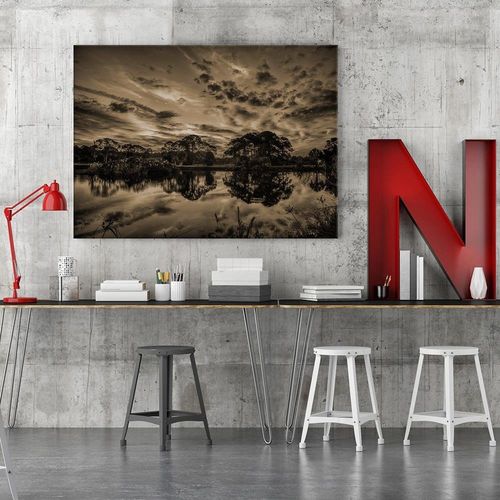 Obraz na płótnie - Canvas, Chmury nad jeziorem 1 90x60 na Arena.pl