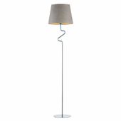 Lampa podłogowa FOGO GOLD srebrna szara