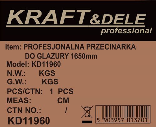 przecinarka do glazury 1650mm + torba kd11960 na Arena.pl