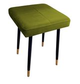 Taboret MAX BL75 oliwka podstawa czarna/złota