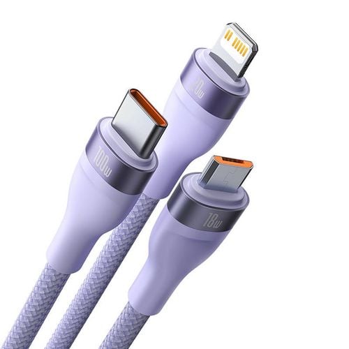 kabel usb 3w1 baseus flash series 2, usb-c + micro usb + lightning na Arena.pl