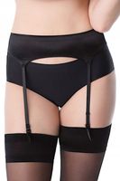 Julimex Pas do pończoch Orchid czarny XL