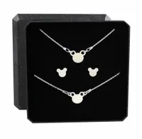 KOMPLET SREBRNY MYSZKA MIKI MICKEY MOUSE srebro 925