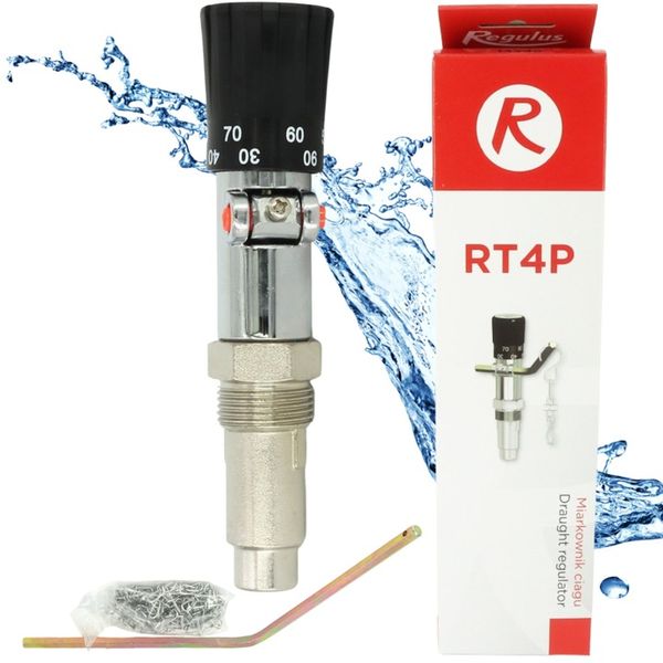 MIARKOWNIK REGULATOR CIĄGU POWIETRZA DO KOTŁA PIECA 3/4" REGULUS RT4P zdjęcie 1