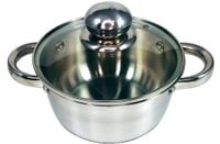 Garnek do Gotowania 2.6L 18cm Garnek STALOWY na Kuchenkę GAZOWĄ INDUKCJE