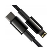 Kabel USB-C do Lightning Baseus Tungsten Gold, 20W, 5A, PD, 1m (czarny)