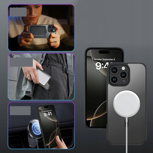 ETUI WZMACNIANE DO IPHONE 16 PRO MAX PANCERNE CASE DO MAGSAFE MAT 2x Szkło na Arena.pl