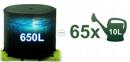 Zbiornik na Deszczówkę składany BECZKA NA Wodę z Rynny 650L PLONOS na Arena.pl